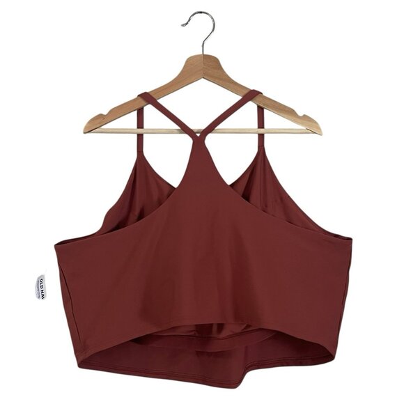 Old Navy Powersoft Longline Sports Bra Plus Size 4X Cherry Birch 579253 - Picture 2 of 9